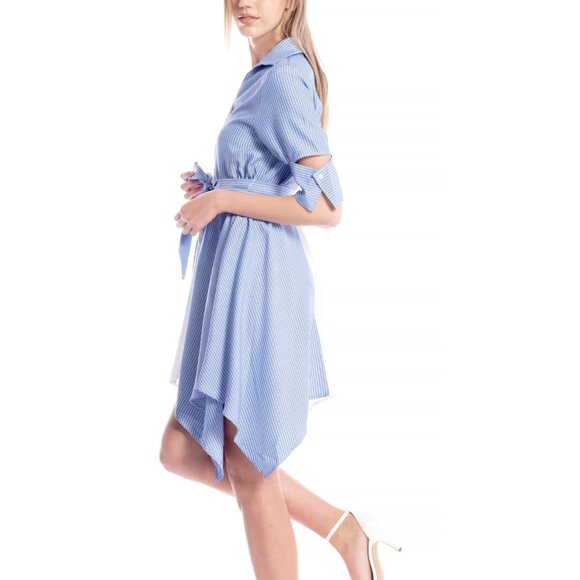 Gracia Half Stripe Shirt Dress NWT - Picture 3 of 3